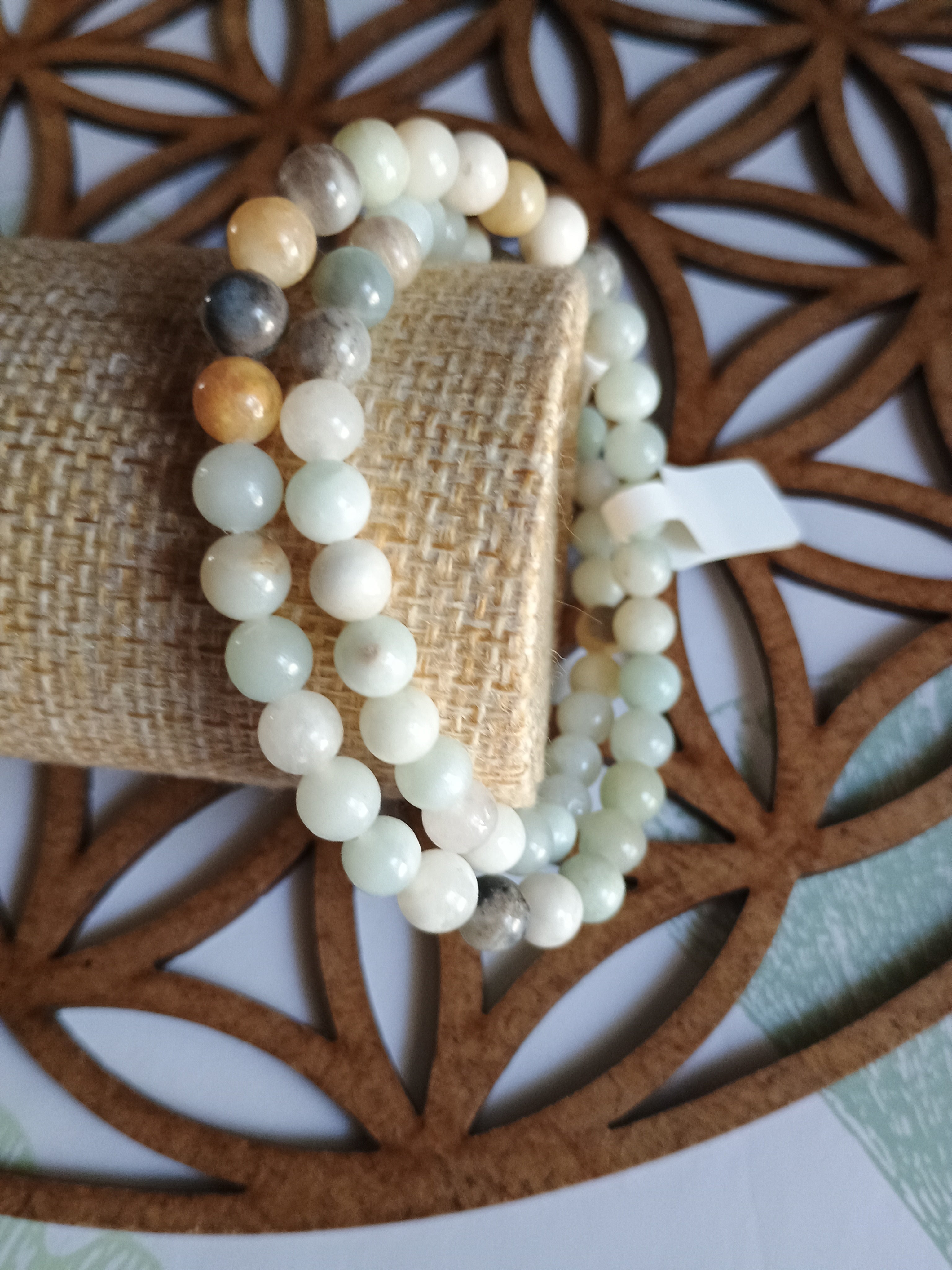Bracelet en Amazonite multicolore 6mm
