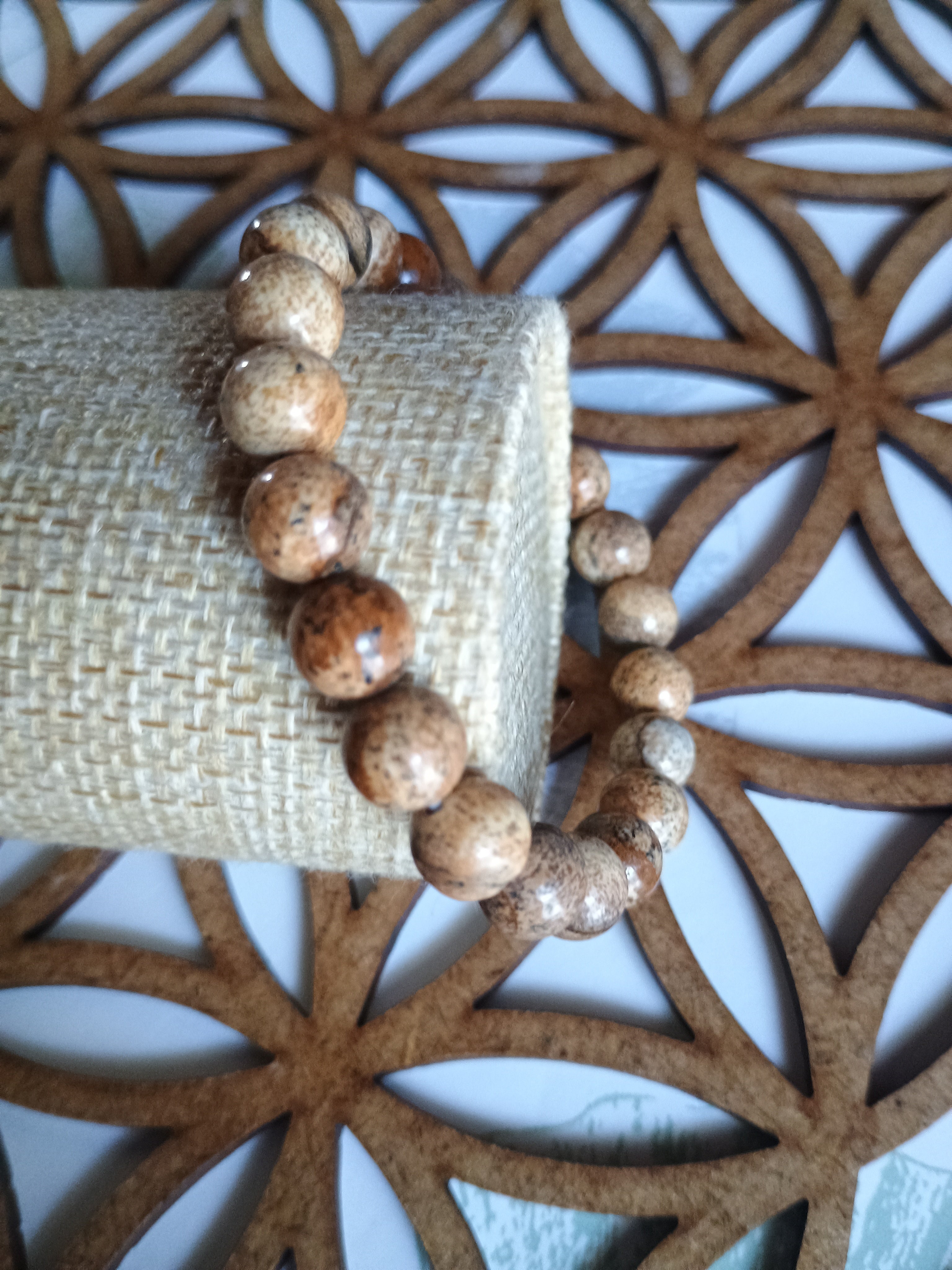Bracelet en Jaspe paysage 8mm