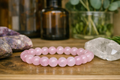 Bracelet en Quartz rose 8mm