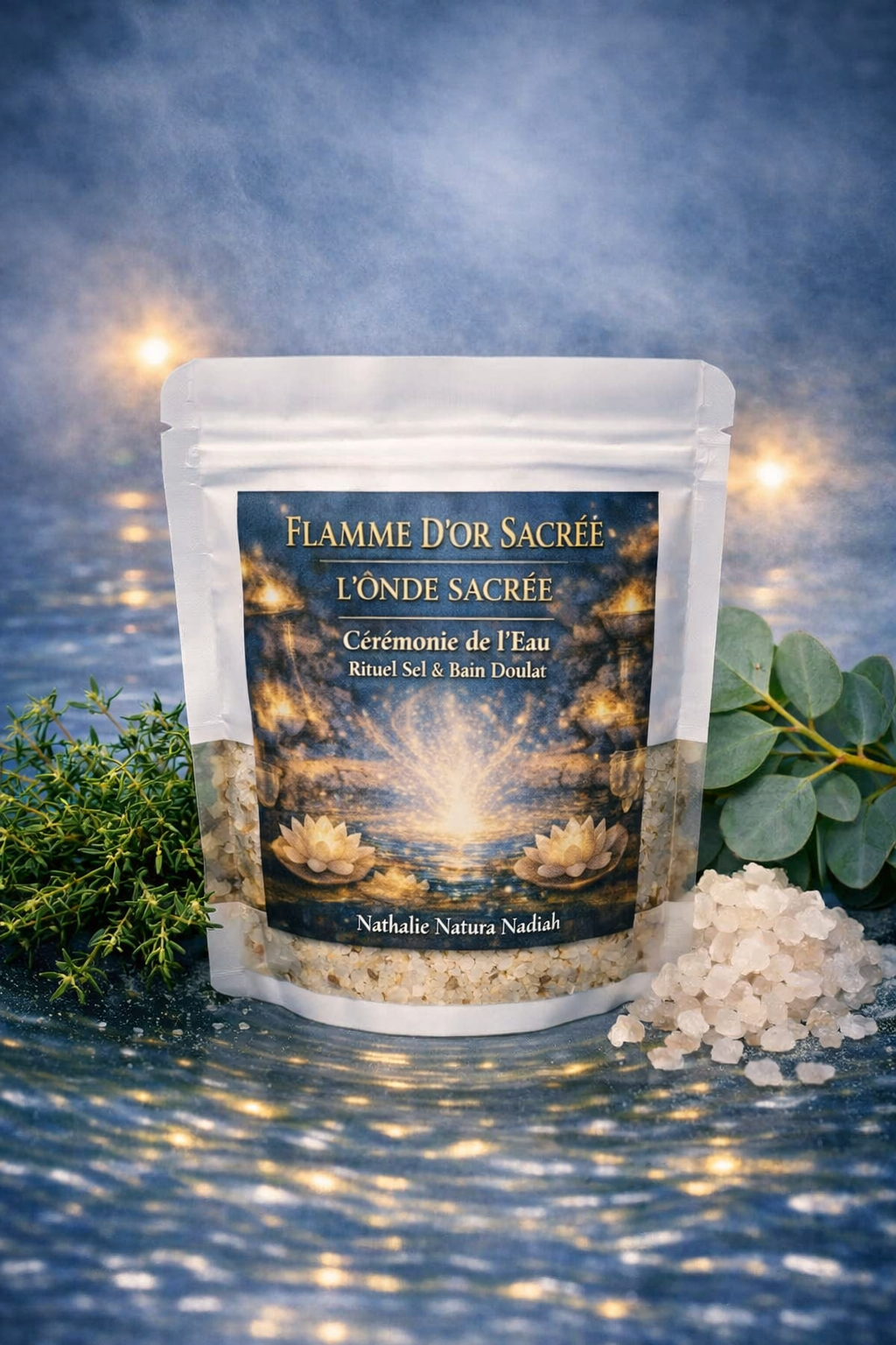 Rituel sels de bains /douches : Flamme d'Or Sacrée
