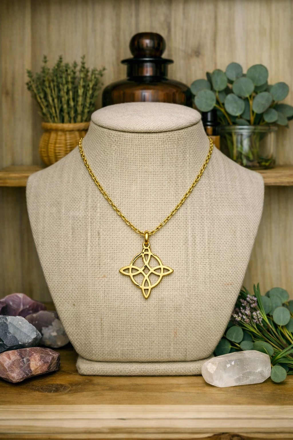 Collier Nœud  de sorcière (doré)